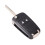 Opel flip remote key case HU100 black 2-button 2
