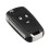 Opel Flip Remote Key Case HU100 Black 3-Button 3
