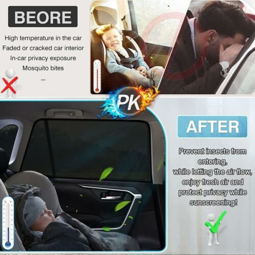 Car trunk mosquito net with magnets universal XL 2