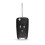 Opel Flip Remote Key Case HU100 Black 3-Button 4