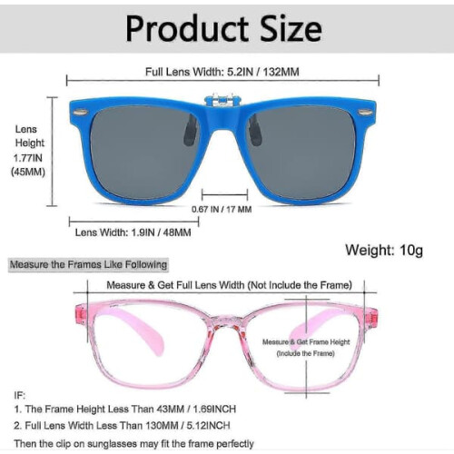 Γυαλιά ηλίου με κλιπ για παιδιά Polarized Παιδικά γυαλιά ηλίου με κλιπ πάνω από γυαλιά 2