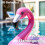 Flamingo inflatable swimming ring 110 cm 4