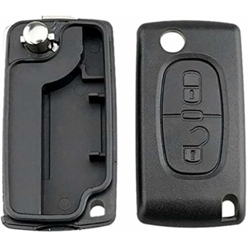 CE0523 Folding Flip Key Shell for Peugeot Citroen 2-Button 2