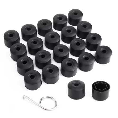 Wheel Nut Cap Covers Black 20pcs with Removal Tool 1