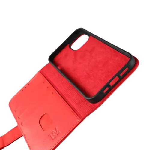 iPhone 13 Pro Max leather wallet case - red 1