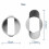 2X 15CM Portable Air Conditioner Window Exhaust Duct Pipe Hose Interface Connector(Flat Nozzle) 3
