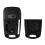 Hyundai car key shell black 3-button center slot 3