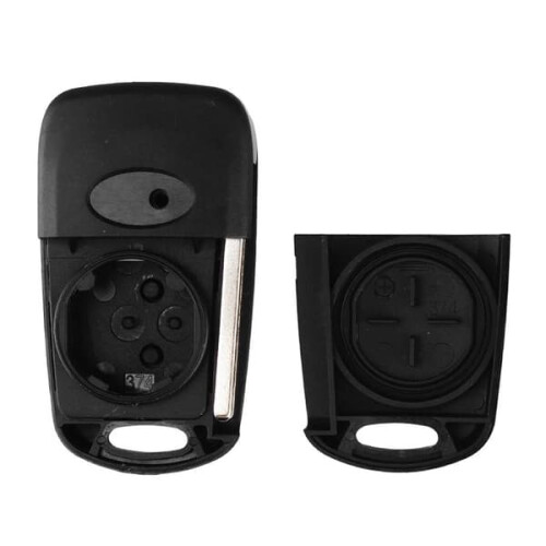 Hyundai car key shell black 3-button center slot 2