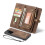 Leather iPhone 13 Pro case with zipper brown 3