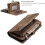 Leather iPhone 13 Pro case with zipper brown 4