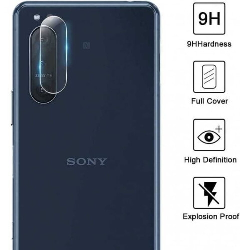 Pacote com 2 unidades de protetor de câmera transparente compatível com Sony Xperia 5 II. 1
