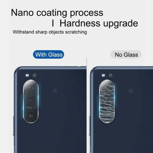 Pacote com 2 unidades de protetor de câmera transparente compatível com Sony Xperia 5 II. 2