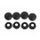 Black License Plate Frame Mounting Screws Set 8 pcs 1