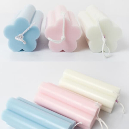 Plum Blossom Candle Molds Clear Plastic One Size 2