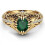 Simulated Emerald Green Zircon Ring Women Size 9 5