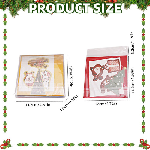 Christmas Cards Small Upright 6-Pack with Envelopes and 2