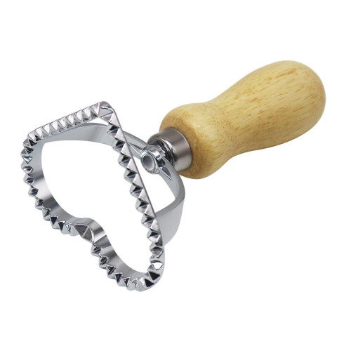 Ravioli-udskærer med træhåndtag, hjerteform, 1 stk. 1