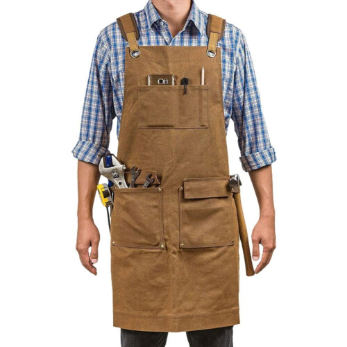 Heavy Duty Waxed Canvas Work Apron