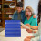 Renaclipy chart stand card display organizer blue 1 set 8
