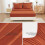 Burnt Orange Comforter Set Full Size 7-Piece 4