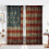 National Flag Curtains Retro Western Pattern Blackout Rod 1