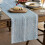 Linen Table Runner Light Blue 13 x 36 Inch 2