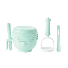 Manual Baby Food Grinder Bowl Stainless Steel Mint Green