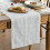 Linen table runner light gray 13 x 60 inch 3