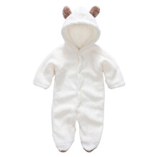Baby Romper Hooded Coral Fleece Jumpsuit Unisex S-XL