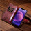 DG.MING Genuine Leather Case for iPhone 13 mini Grey Brown 3