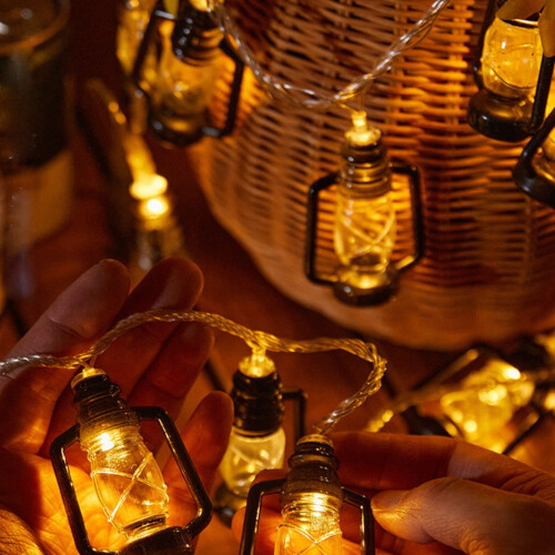 LED Outdoor String Lights Retro Lantern Style 9.8FT 1