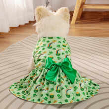 St Patrick's Day Pet Dog Cute Summer Dress and Skirt Outfit for Small Medium Dogs St Patrick's Day Decorations