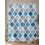 Cortina de chuveiro geométrica em tons de azul e cinza com aparência de linho, 152 x 183 cm (60 x 72 polegadas). 4