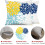Capas de almofada decorativas para exterior com padrão geométrico amarelo e azul, 40x40 cm (16x16 polegadas). 6