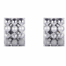 Shatterproof Christmas Ball Ornaments Silver 48PCS