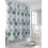 Rideau de douche géométrique imperméable 66 x 72 pouces avec 3