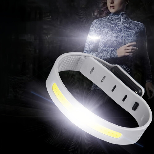 Rechargeable COB Running Armband with Reflective Bands 1