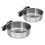 Stainless Steel Bird Feeding Dish with Clamp Holder for 1