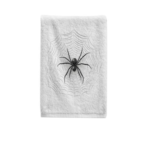 Spider on Web Hand Towel Cotton Decorative 15.5 x 29.5 Inch