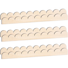 Triani Unfinished Scalloped Wood Trim 6 Pieces