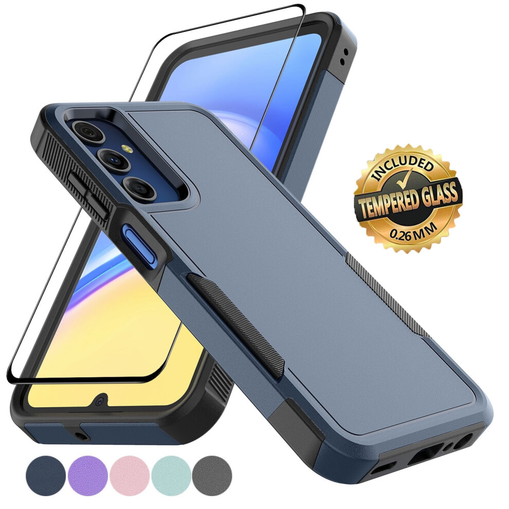 Samsung Galaxy A15 5G Rugged Case With Tempered Glass 9132278379074