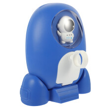 Spaarpot in cartoonstijl, blauw plastic, 1 stuk