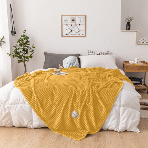 Cooling Fleece Blanket Yellow 70x100cm