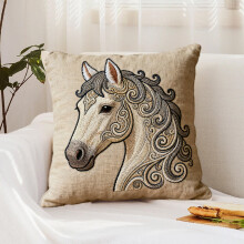 Funda de almohada jacquard AuroraX3D dorada de 18x18 pulgadas.