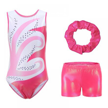 Girls' Sparkle Gymnastics Leotard One-Piece 5-12 Years