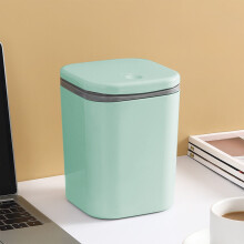 Compacte prullenbak voor op het bureau met deksel, softclose en geurwerend.