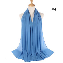 Foulard/hijab uni en mousseline pour femme (1 pièce)