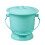 Portable bedpan with lid and handle blue pink 2