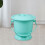 Portable bedpan with lid and handle blue pink 6