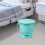Portable bedpan with lid and handle blue pink 7